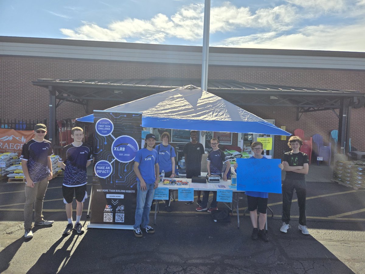 Selling hot dogs to get ready for the new season!