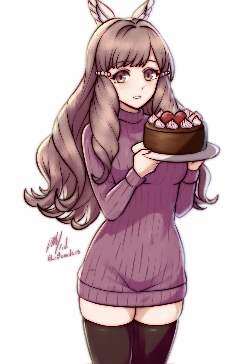 RotomDocs's tweet image. it's my friend @_VenialAJ's birthday, so I drew him Sumia with a cake!!