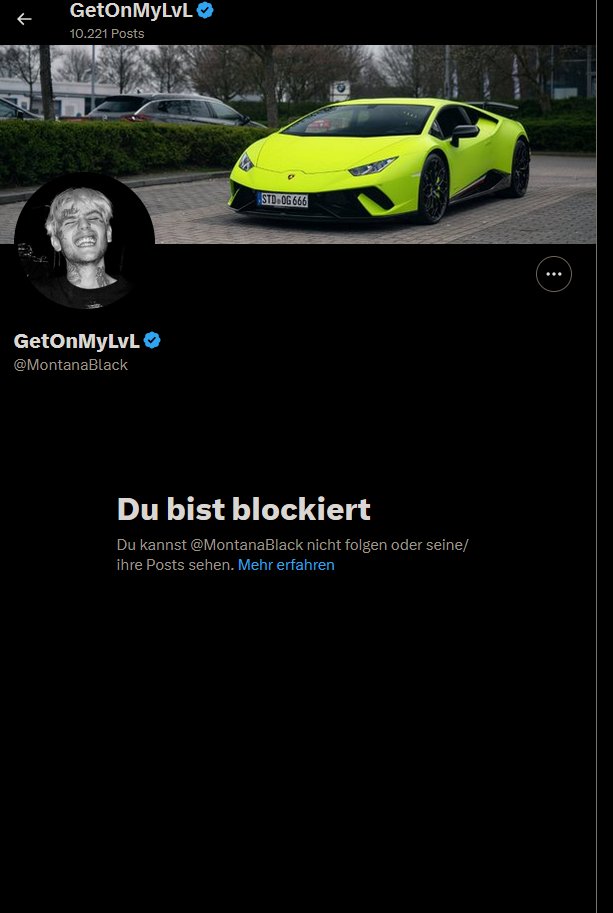 Hä? Jetzt aber nicht, weil ich gesagt habe "wer weiß wie viele Menschenleben das gerettet hätte" weil er eventuell seinen Führerschein verliert? Wie klein muss das Ego bitte sein? Zu der Aussage stehe ich übrigens nach wie vor. #MontanaBlack #geblockt