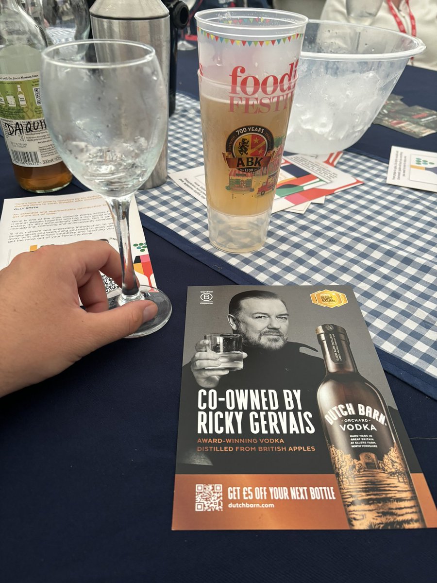 ShaunMatthews (@shaunmatthews7) on Twitter photo Just tried some of this on a alcohol testing experience at Foodie Festival Guildford <a href="/rickygervais/">Ricky Gervais</a> bloody handsome π Just tried some of this on a alcohol testing experience at Foodie Festival Guildford <a href="/rickygervais/">Ricky Gervais</a> bloody handsome π