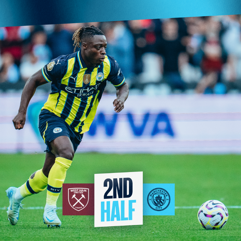 ManCity's tweet photo. SECOND HALF | Back under way ⏰

Live updates 👇