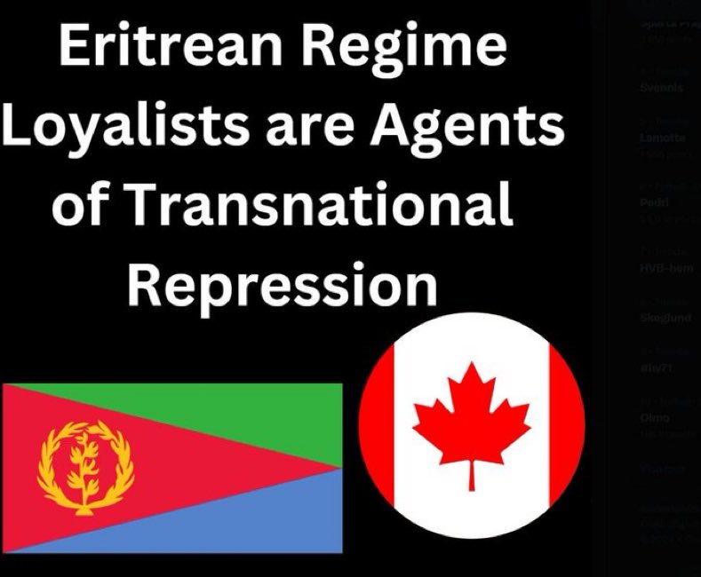 Tesfit95's tweet image. The #Eritrean regime's influence should not extend into #Canada. We must ensure our public spaces are free from their control. #CancelPFDJFestival #StopForeignInterference #TransnationalRepression #BlueRevolution @cityoftoronto @PasternakTO @YaaraSaks @MPPKerzner @MayorOliviaChow