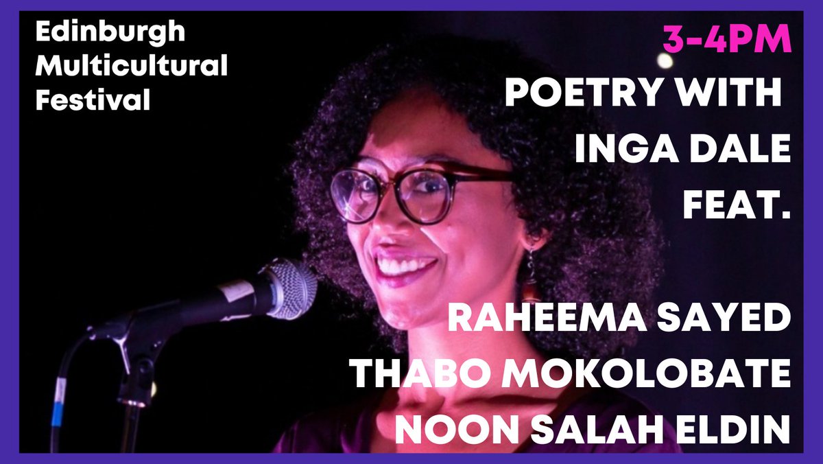 Poetry is returning to the <a href="/edmcfest/">Edinburgh Multicultural Festival</a> programme this year, with <a href="/Inga_Dale/">Inga Dale</a> hosting Raheema Sayed, Thabo Mokolobate and <a href="/NoonbitNour/">Noon Salah Eldin</a> which brings us to reason#16 to join us on 15 September. The event will be hosted at the Steward's House (3-4pm).
ticketsource.co.uk/edmcf/2024-edi…