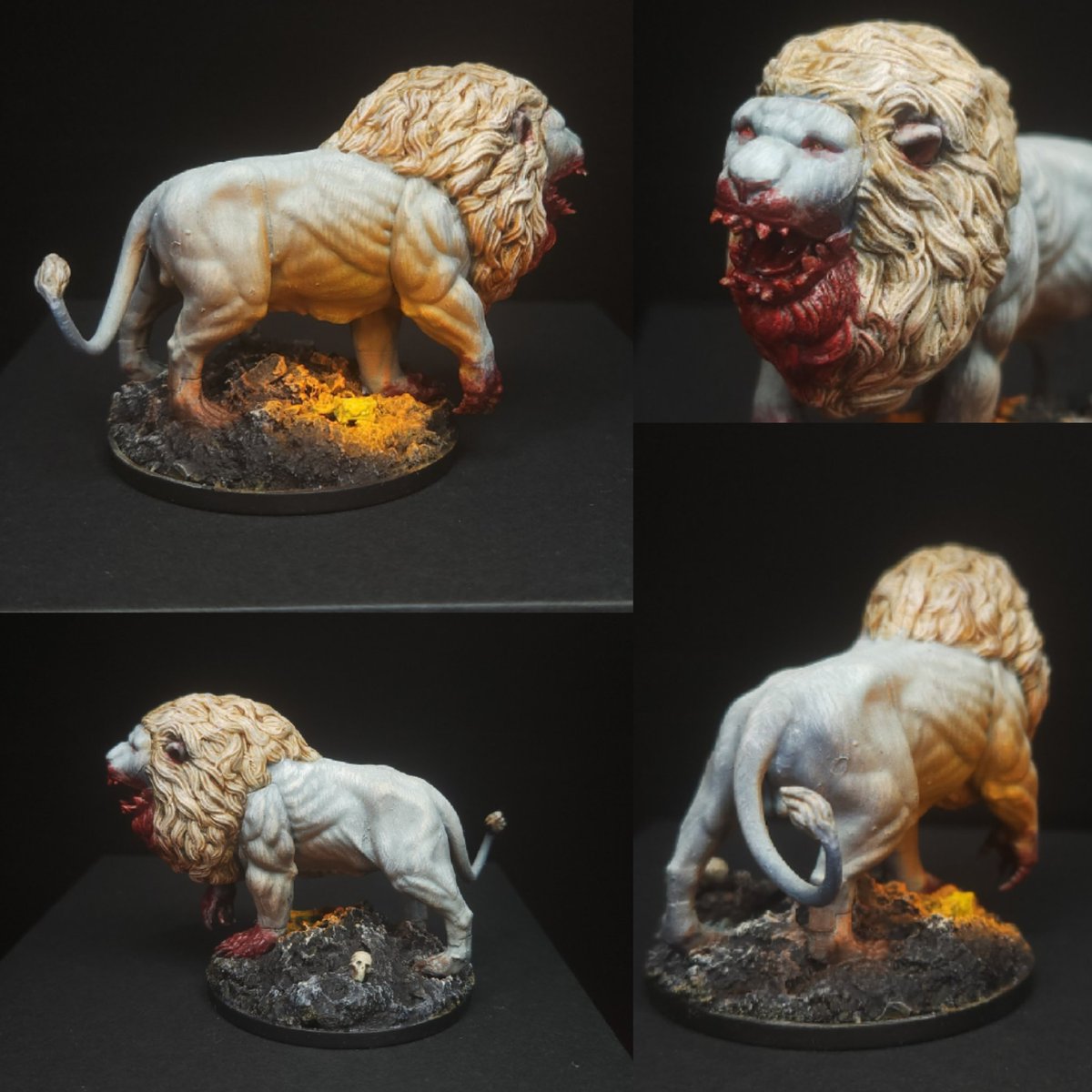 White Lion ready to prowl! The #kingdomdeathmonster prologue are ready! Ready for some more #warhammer now, but I'll soon get back under the light of the lanterns, for sure!