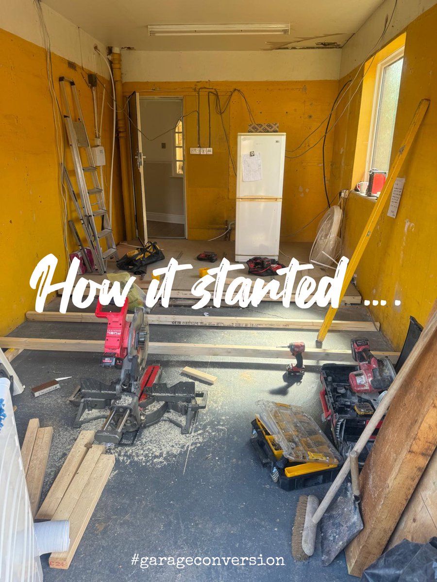 𝑯𝒐𝒘 𝒊𝒕 𝒔𝒕𝒂𝒓𝒕𝒆𝒅..... #garageconversion