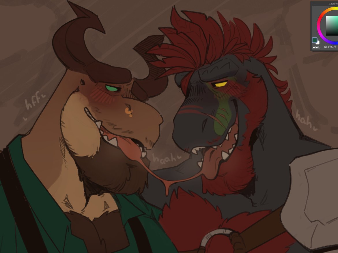 「I loooove drawing dudes KISSING」|tony🐊のイラスト