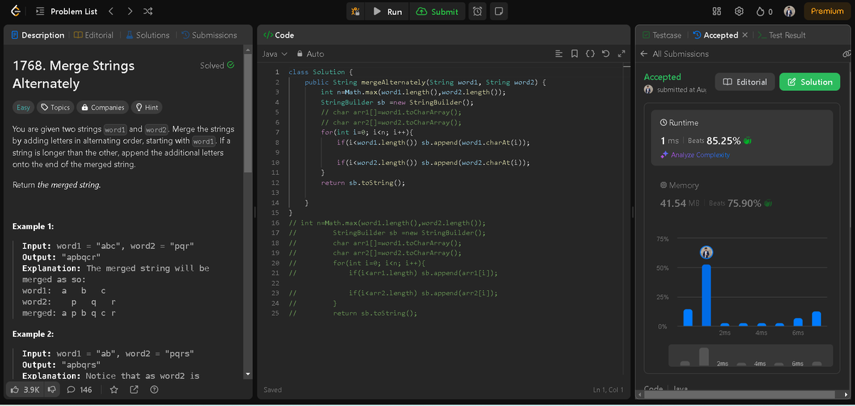 mukeshmahindra4's tweet image. Day 5 #100DaysOfCode
Today, I revised SQL concepts and worked on a LeetCode problem
151. Reverse words in a String 
1768. Merge Strings Alternatively 
#Java #javawithDSA #DSA #leetcode