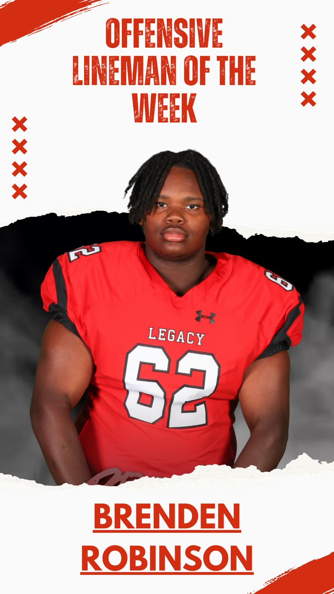 Offensive lineman of the week!
Brenden Robinson:
-86% 
-6 Will Breakers 🥞