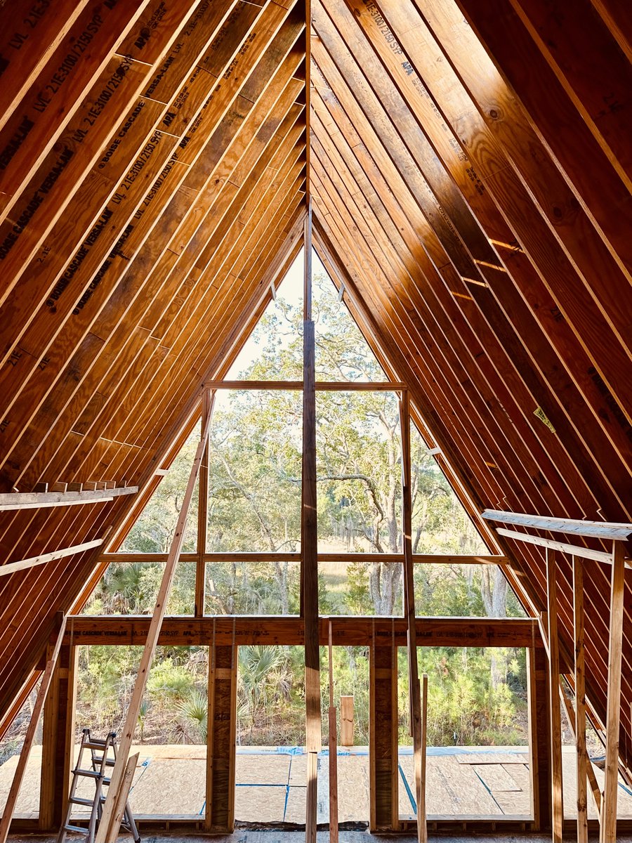 Framing almost done on the A-frame