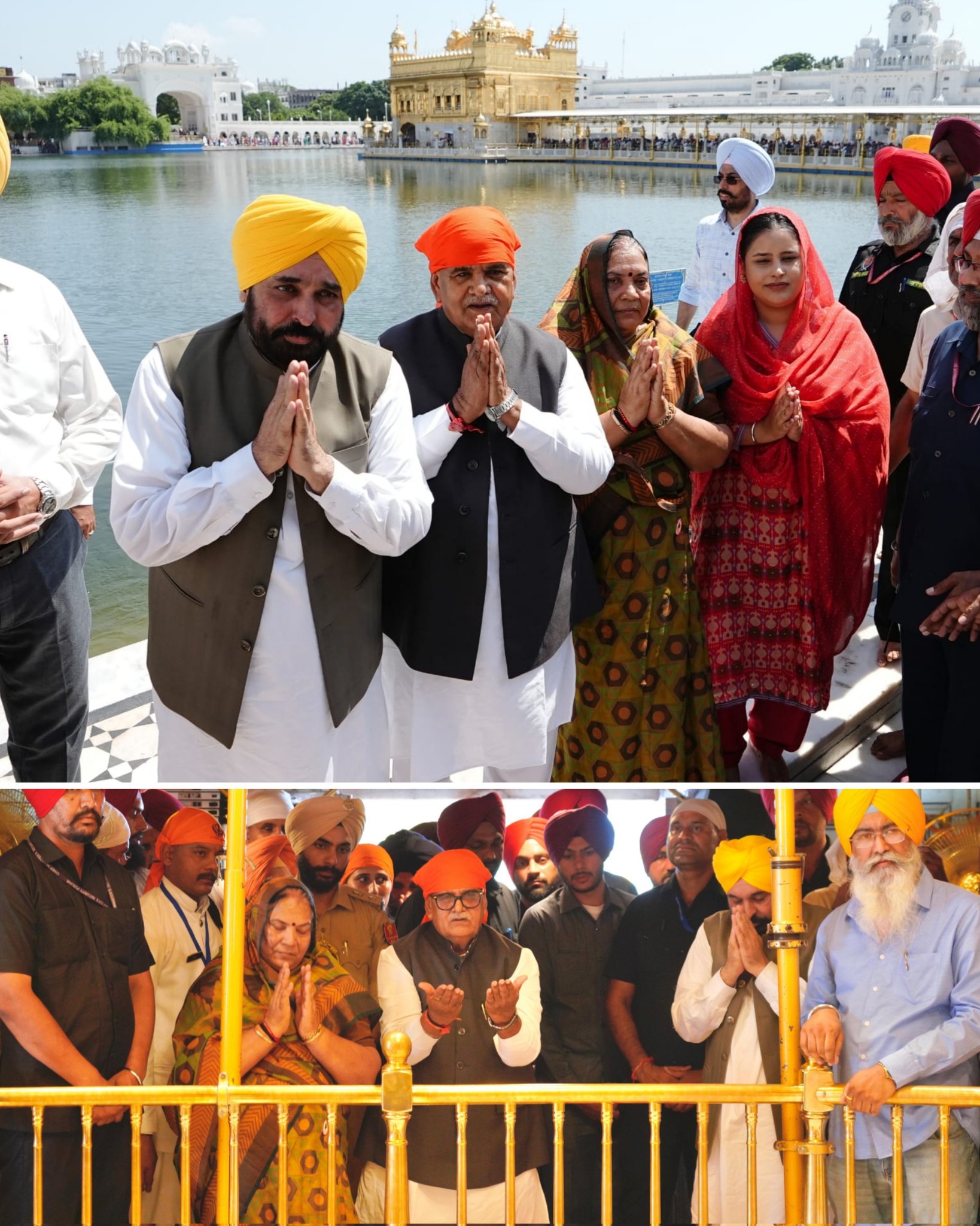 श्री हरमिंदर साहिब में CM Maan और राज्यपाल कटारिया नतमस्तक हुए