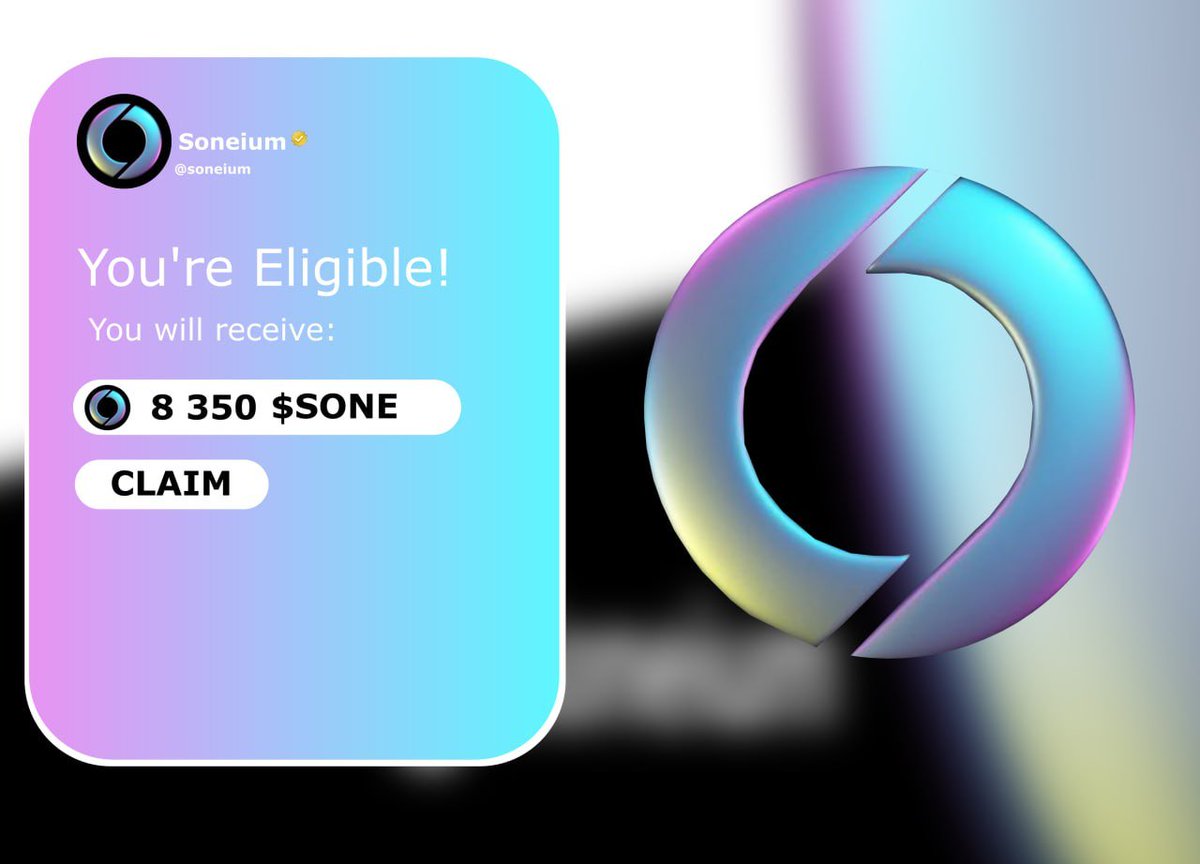 $SONEIUM Confirmed Airdrop!

Time: 10 min
Cost: FREE
Potential: 1,250$

Dive into the step-by-step video guide🧵⬇️