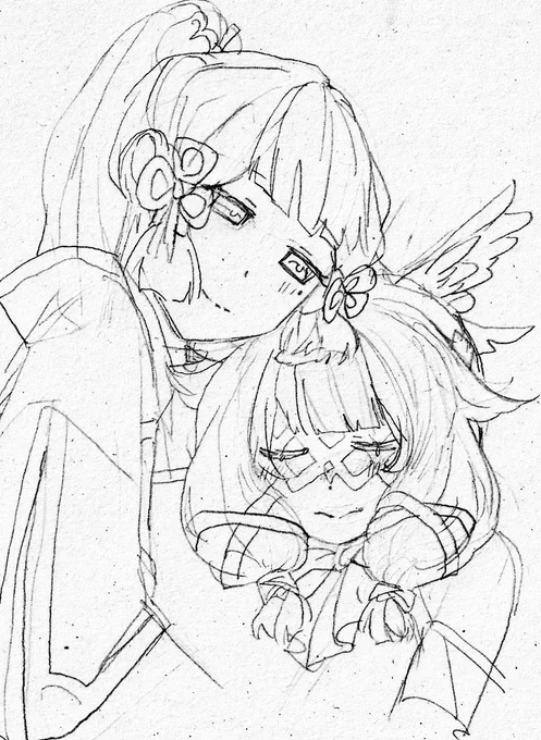 髪の毛とお顔描いて満足しちゃったやつ
#コロンビーナ #神里綾華 