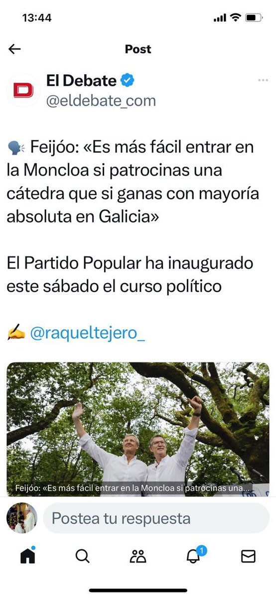 Se inicia el curso político con una alternativa real de sociedad, de economía, de alternativa política, con un planteamiento de país diferente… (modo ironía) 
Merece una reflexión profunda tanto el gobierno como la oposición, quizás esta última mucho más