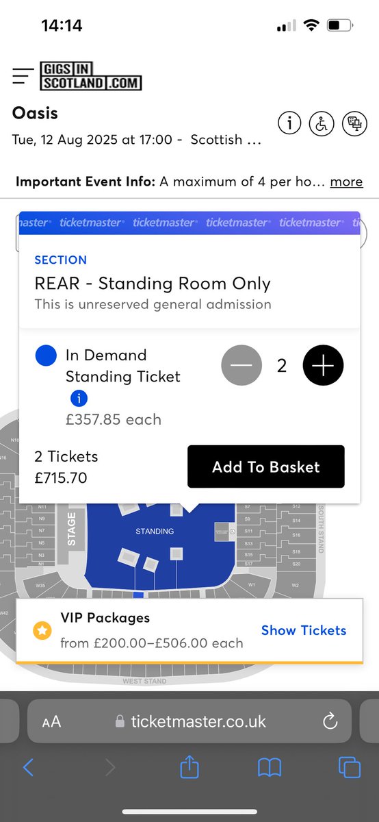 ginger_jadeX's tweet photo. Waited since 9am to finally get in at 2pm for them to be this price. Gutted is an understatement. How is this justified? 
@oasis @TicketmasterUK @liamgallagher @NoelGallagher https://t.co/ygIBb4whlw