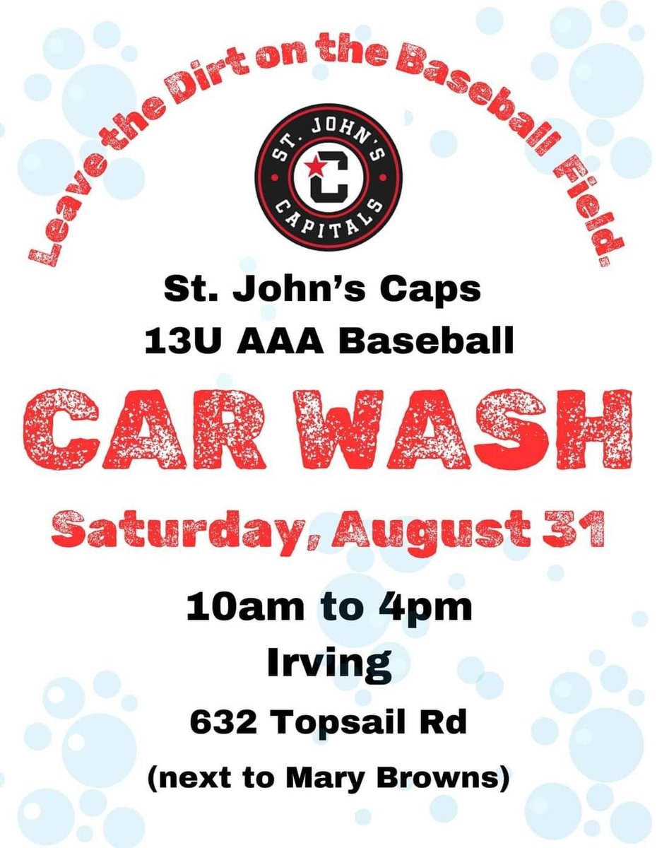 Caps13UAAA2024's tweet photo. If you are out and about today, drop by and help support the 13U AAA Caps as they prepare to head to PEI for Atlantics. @baseballstjohns https://t.co/3M2VeuMfj7