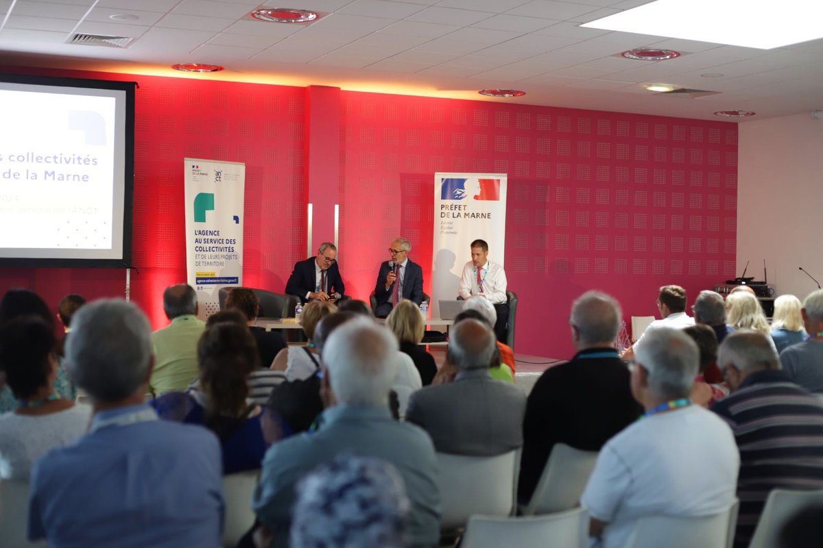 Dernière conférence de la journée et de notre 15e Carrefour des collectivités, parrainée cette fois par EDF Collectivités : le <a href="/Prefet51/">Préfet de la Marne 🇫🇷</a> et l' <a href="/ANCTerritoires/">Agence nationale de la cohésion des territoires</a> ont présenté un panorama des aides aux communes rurales