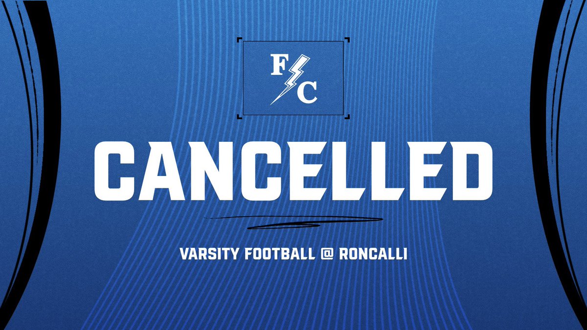 FCFlashes's tweet photo. Update

Varsity Football hosted by Roncalli has unfortunately been canceled and declared a no contest. 

Flashes take on Brownsburg at home next week

#WeAreFlashes⚡️ https://t.co/XM3u5XI3eW