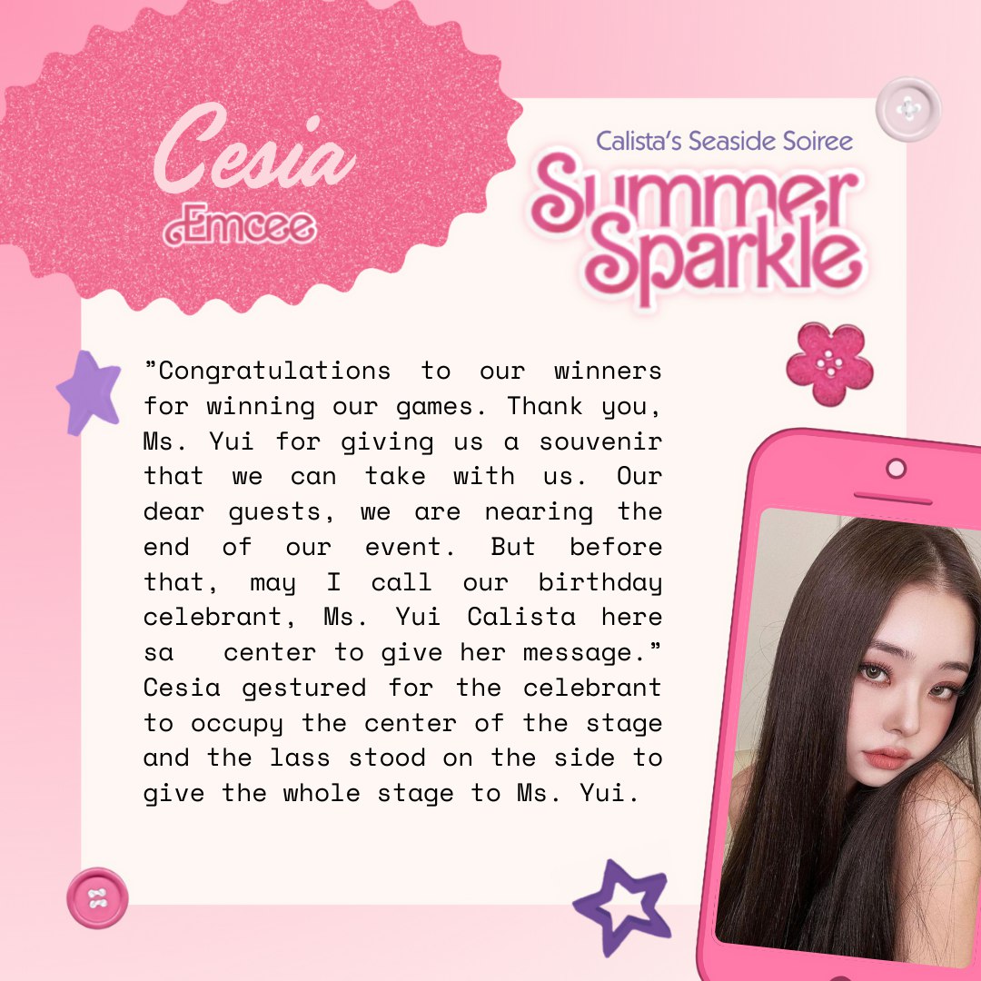 sorasterifiles's tweet photo. @summerYui2024 ⠀⠀
 ⠀ 
͏͏

                     🫧 CESIA NAVIER ‧₊˚˖
                      THE   EVENT   HOST
 ⠀ 
͏͏

⠀⠀ https://t.co/WG2lKP3GdT