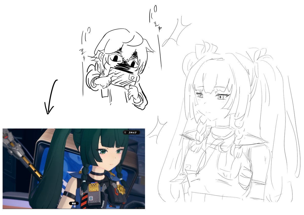 #今月かいた絵を晒す 
#アークナイツ
#ゼンゼロ 
さらば8月… 