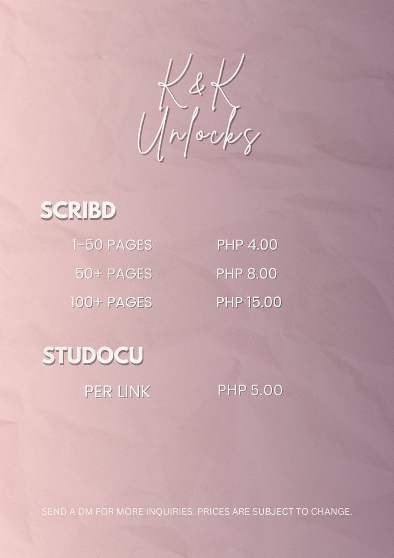 wtb / fs scribd studocu

tags: lf client ph scribd studocu unlock unlocks ph gcash maya php philippines