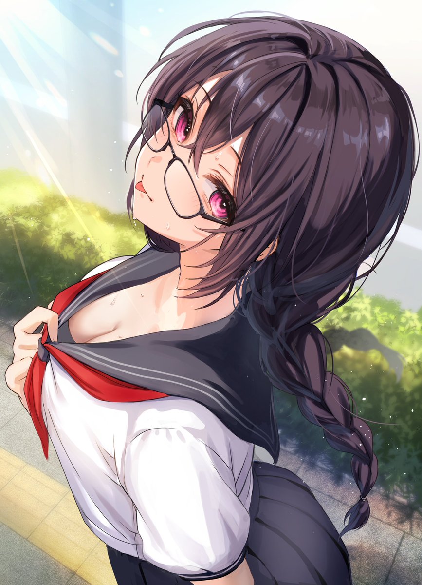 「今月描いた地味痴女ちゃん×2 」|ゆーFOUのイラスト