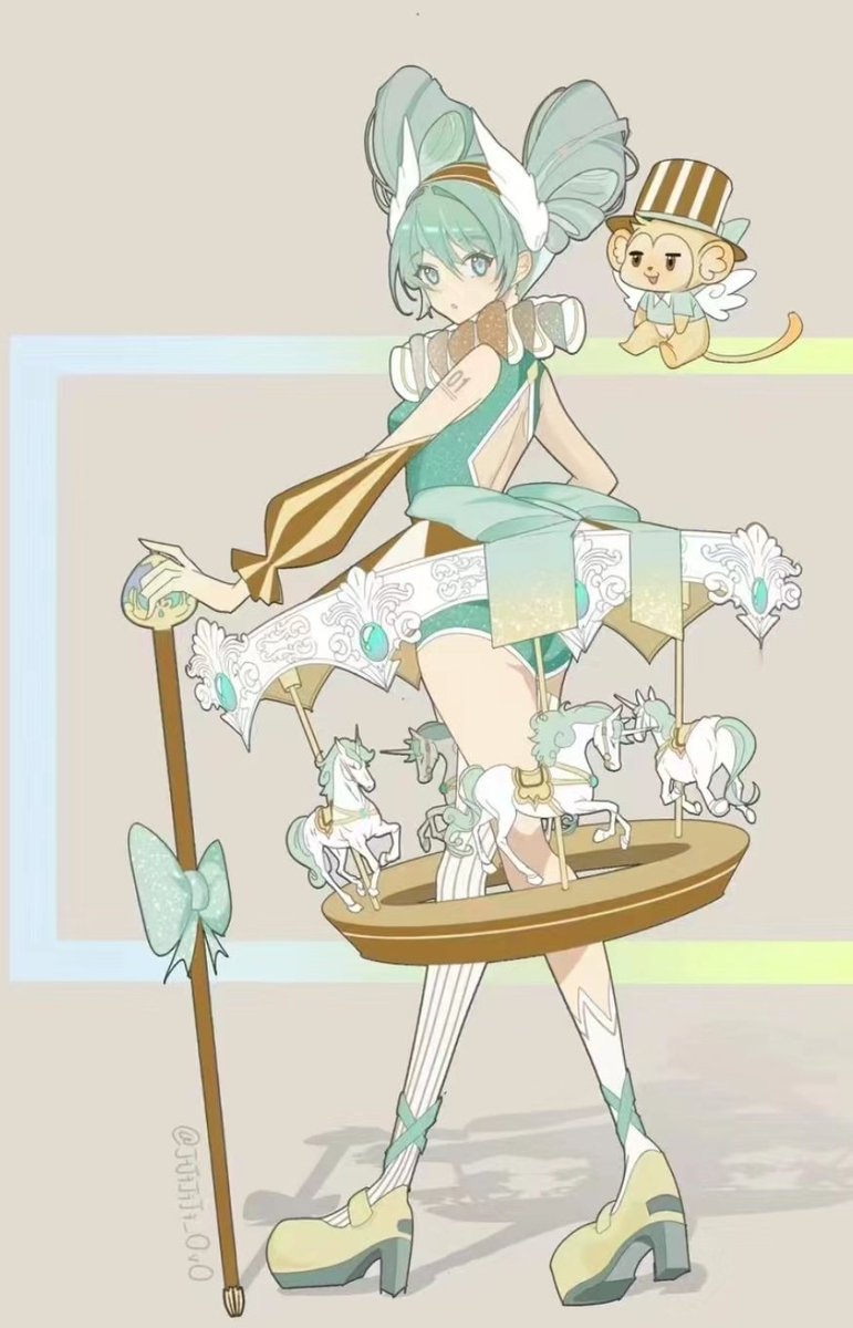 Ash007110007110's tweet photo. 初音ミクお誕生日おめでとう💖💖
做了旋转木马miku 🎠
原画师：唧唧咸蛋黄
#初音ミク誕生祭2024 #初音ミク https://t.co/t9cIDmntl8