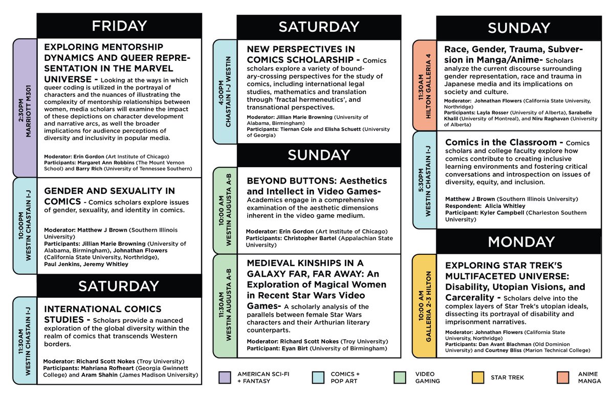 This year’s 2024 Popular Arts Conference program was designed by the super talented <a href="/ellawaddella/">Ella</a> 💖

#popularartsconference #DragonCon2024