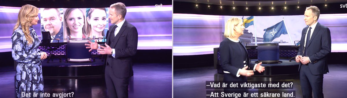 TRÅD: Då kör vi! Det ni längtat efter 😅
Jämförelse <a href="/svt/">SVT</a> "30 minuter" EU-intervju med <a href="/BuschEbba/">Ebba Busch</a> vs. <a href="/magdandersson/">Magdalena Andersson</a> med <a href="/SVTHolmberg/">Anders Holmberg</a> 

1. @svtholmberg (AH) går direkt på <a href="/BuschEbba/">Ebba Busch</a> (EB) om "tjafset" kring <a href="/kdriks/">Kristdemokraterna</a> EU-kandidater från Skyttedahl till <a href="/alicemedce/">Alice Teodorescu Måwe</a> Ingen mjukstart...