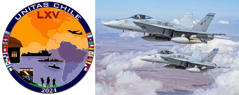 CoronetEast's tweet photo. Four VMFA-112 Hornets arrived at Panamá Pacífico IAP #MPPA as MAZDA 11-14, August 29th 2024. Supporting #ALTRV Coronet South 806 were #GOLD61 (17-46025) and #GOLD62 (11-46057). They are taking part in exercise UNITAS 24 in Chile, starting Monday September 2, 2024. #CS806 🇺🇸 🇨🇱 https://t.co/qroPhqEkfr