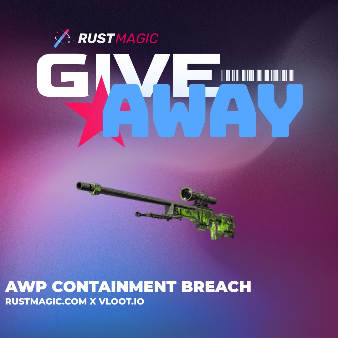 vloot_io's tweet image. CSGO / CS2 AWP Containment Breach Giveaway ($60) 🎁

✅ Follow @vloot_io &amp;amp; @RustMagicCom 
✅ Like, Retweet and Tag 1 friend

Winner drawn in 10 days, good luck 🥰