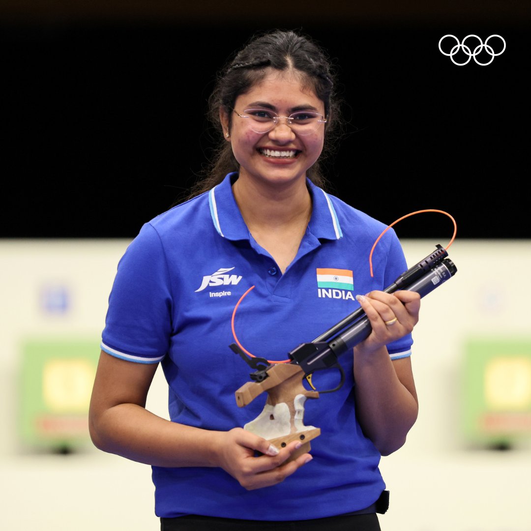No stopping the Indian shooters! 💪

Rubina Francis wins a bronze medal in women's 10m air pistol SH1 event at the Paris 2024 Paralympics. 🙌

#Paralympics | #Paris2024