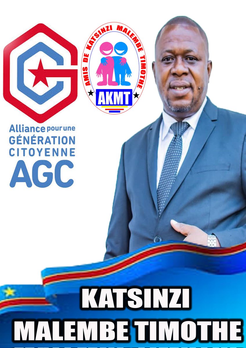 Congo c'est mon pays et AGC c'est mon parti.
Mutualisons nos forces pour sauver notre  pays en adhérant à AGC.