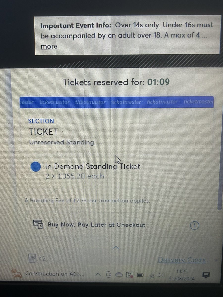 lisa4rob09's tweet photo. @TicketmasterUK robbing C#nts. First time around got kicked when at 1, joined queue again at over 100000 only to get through and find price has risen drastically.  Fu#king touts! https://t.co/iPufR2zcQb