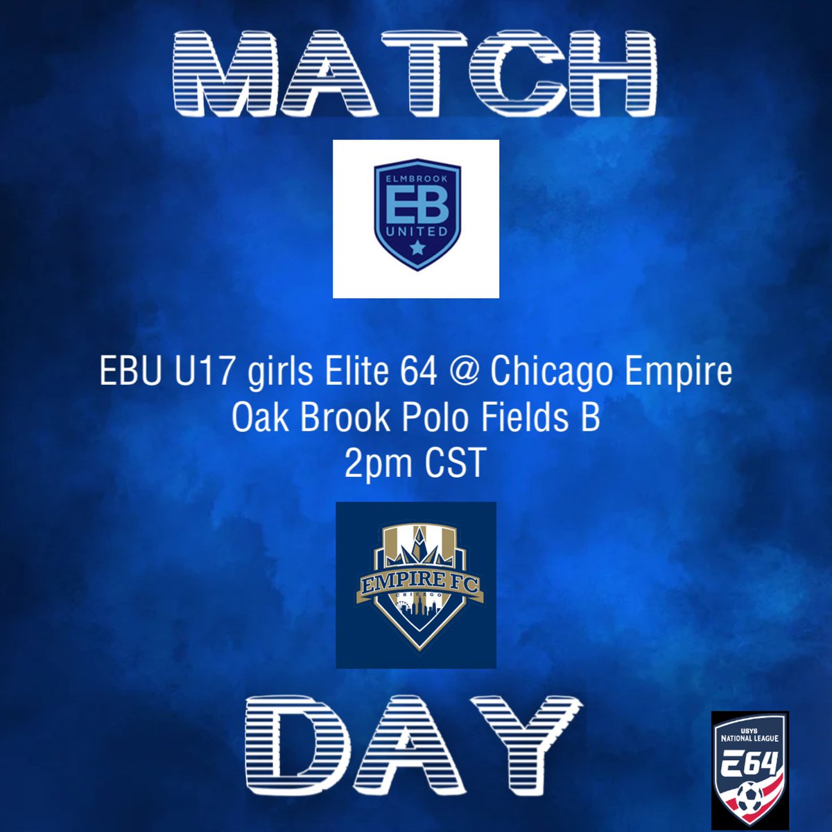 Season opener is on the road today @ Oak Brook polo field 2pm. Let’s go EBU!