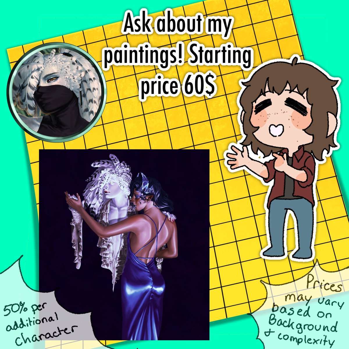 Commission Update! I've made a google form you can fill out which makes the whole process so much easier! There also been a small increase in price (5$), but everything else remains the same!