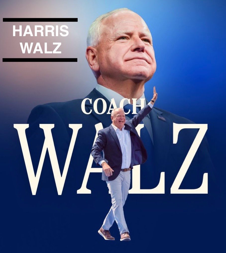 Coach Walz is the right running mate for VP Harris

Drop a 💙 if you agree