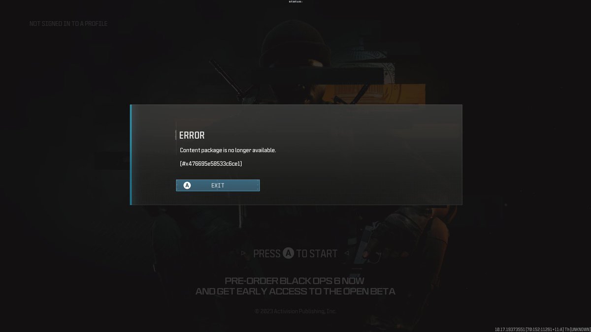 My beta been out since 12:00 last night and it says I need to download a pack or something like that but I looked at this nothing to download and then this message pops up instead of the pack is no longer available #Treyarch #BlackOps6  plz fix was fun
