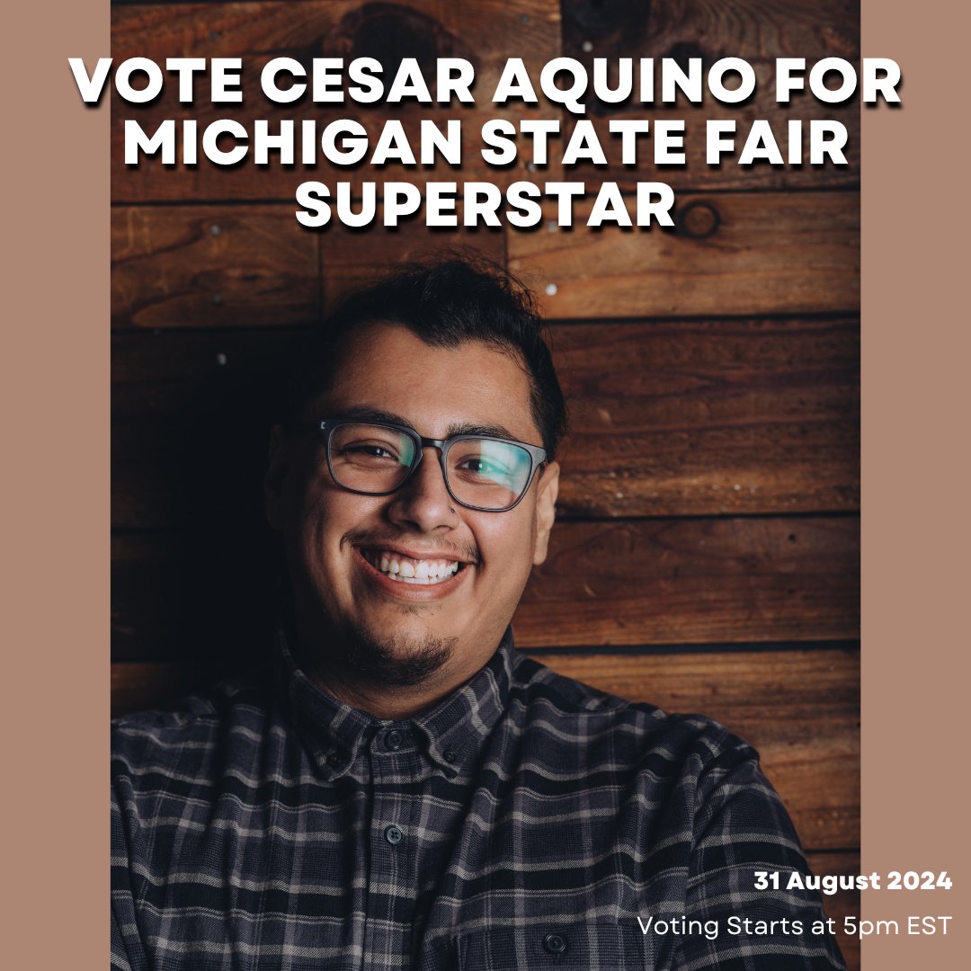 🚨🚨🚨 VOTING HAS STARTS NOW 🚨🚨🚨

VOTE CESAR AQUINO FOR MICHIGAN STATE SUPERSTAR!!! 

🔽🔽VOTE HERE🔽🔽
forms.gle/DubNp3uUqiYgzu…