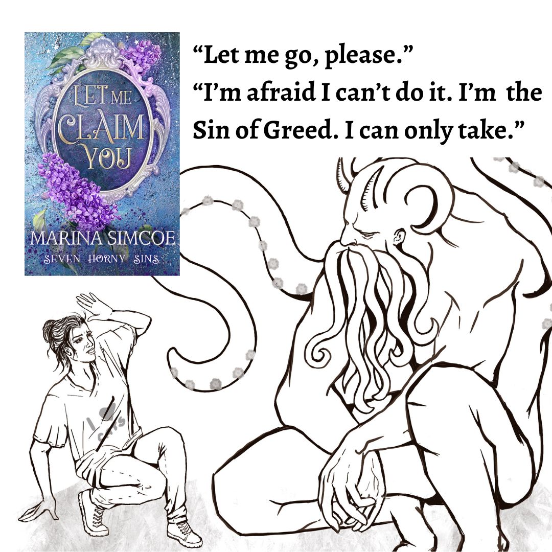 A sinful, light-hearted Fantasy Romance with an adventure and a couple of tentacles.
⭐️⭐️⭐️⭐️⭐️ "A monstrously good story." - Carole, Goodreads 
Amazon: amzn.to/3W5yyTF
#fantasyromance #monsterromancerecs #marinasimcoe7hornysins #monsterromance