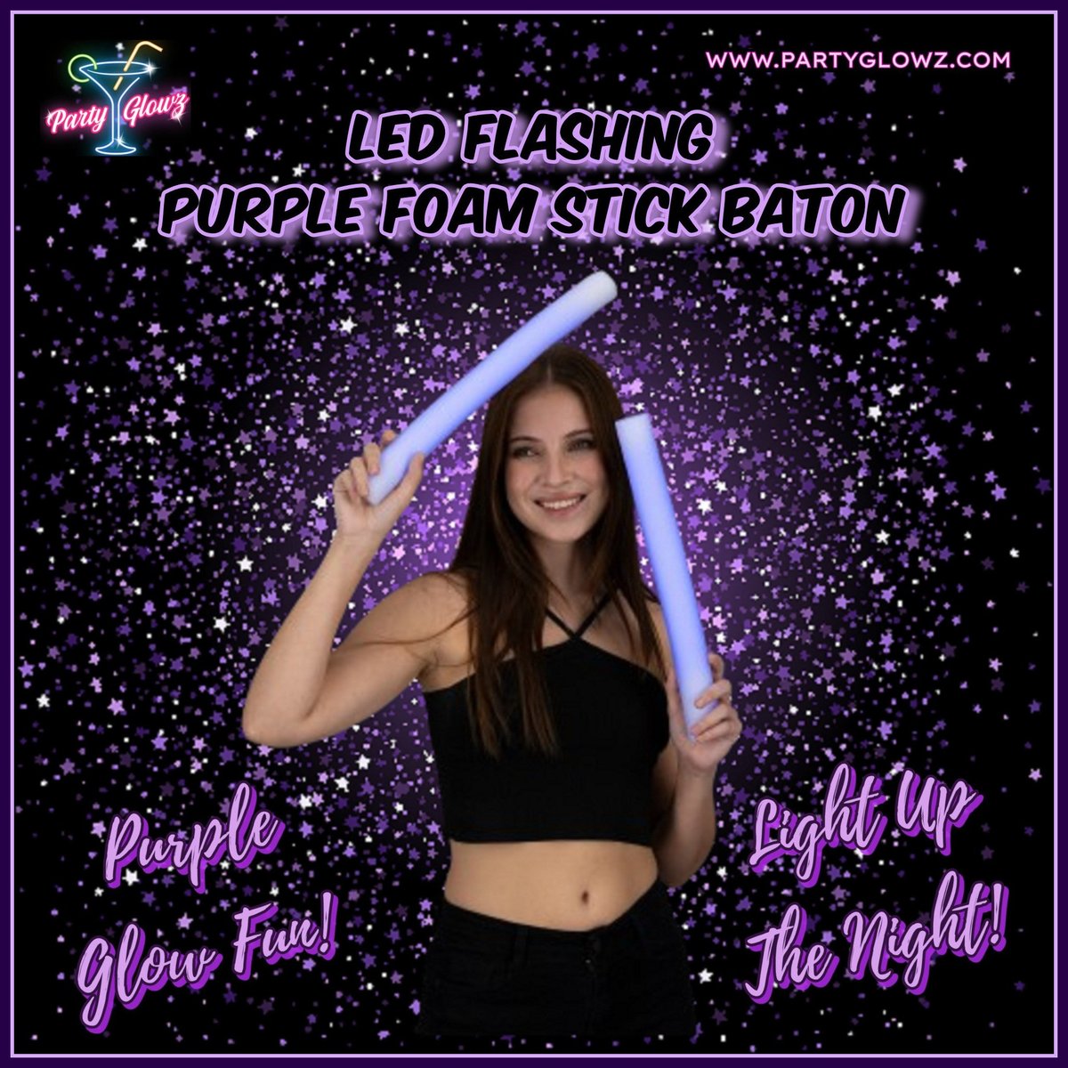 GlowzParty's tweet image. Purple Glow Fun, Cheer &amp;amp; Light Up The Night With LED Flashing Purple Foam Stick Baton! ✨💫💜
Perfect For Celebrations, Glow Parties, Night Events &amp;amp; Any Occasions! ✨👉tinyurl.com/3c45xsrd 

#lightupthenight #ledlightstick #ledglowstick #ledfoamstick #lightupstick #ledsticks