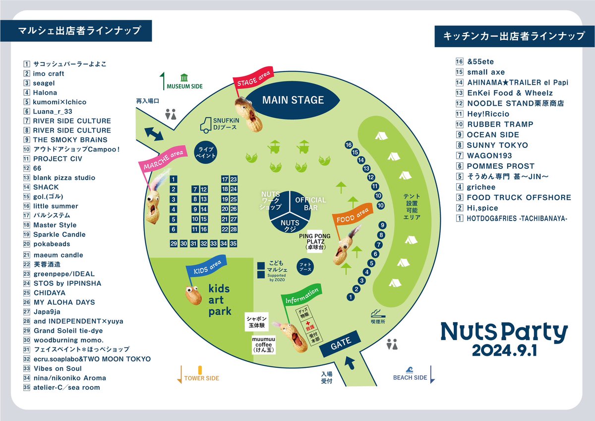 明日は予定通り、NUTS PARTY出店します。完全に中止のつもりでああましたが、千葉ポートパークにて開催です。
