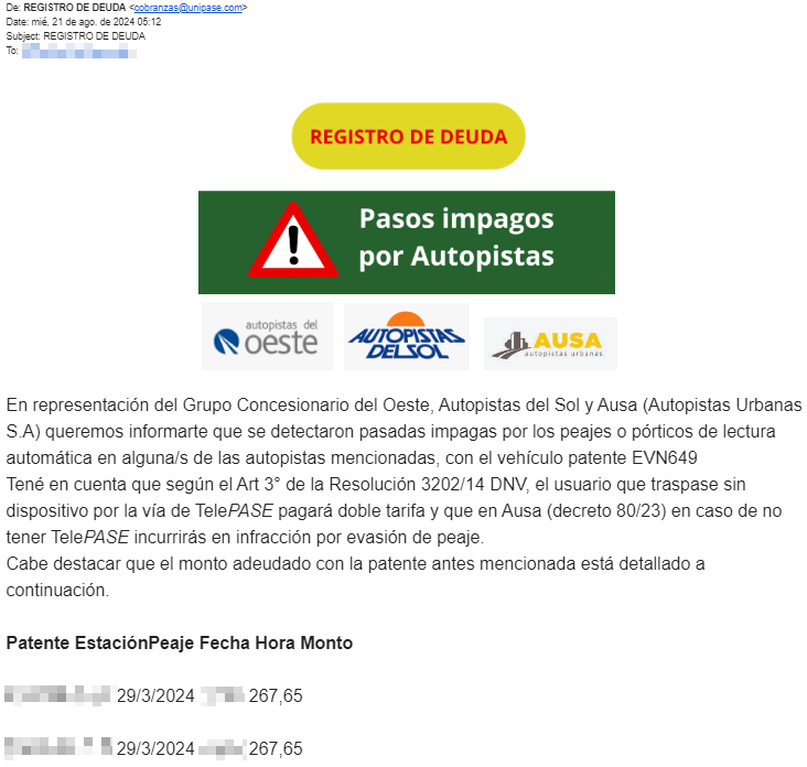 rfb_'s tweet photo. A propósito de multas falsas con #malware
Horrible envío de deuda x uso de autopista que envía https://t.co/WsZKlgoGRZ
Un ejemplo de como no hacer las cosas.
Hacen que una notificación válida parezca un #engaño o un #phishing  
Dejan en bandeja un modelo para el próximo engaño. https://t.co/LokkYF1RLQ