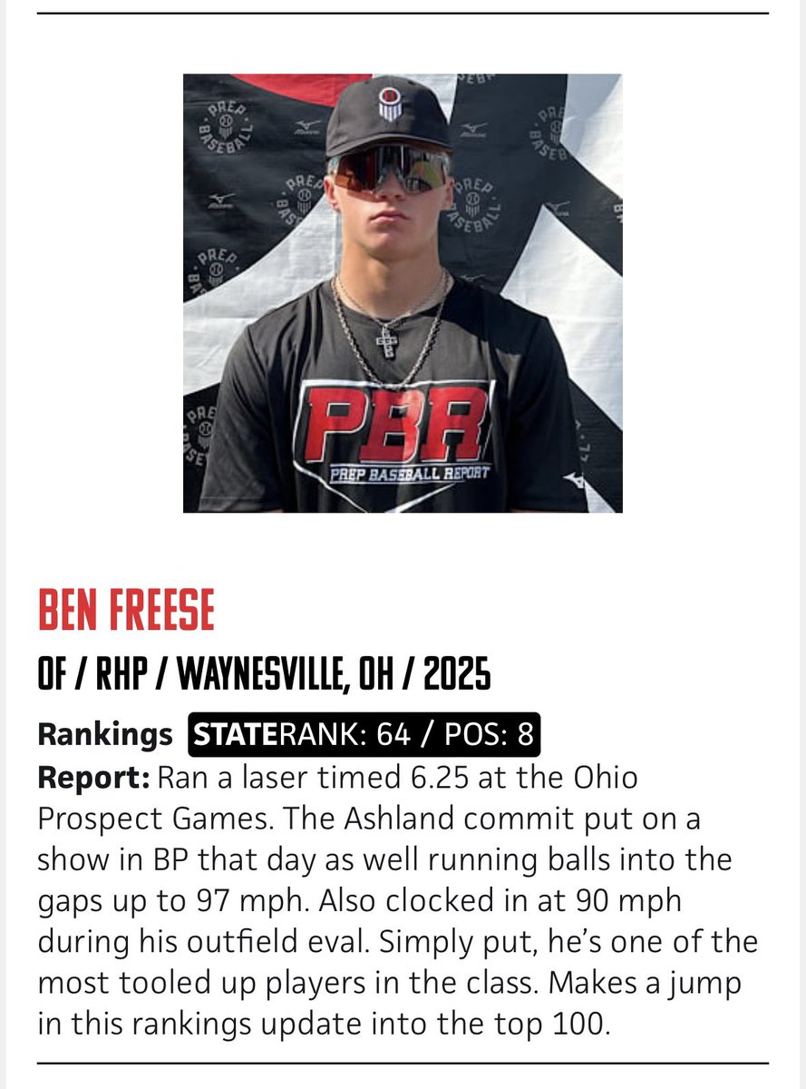 Thank you!!! <a href="/PrepBaseballOH/">Prep Baseball Ohio</a> <a href="/DaytonSluggers/">Dayton Sluggers Baseball 17U (2025)</a>