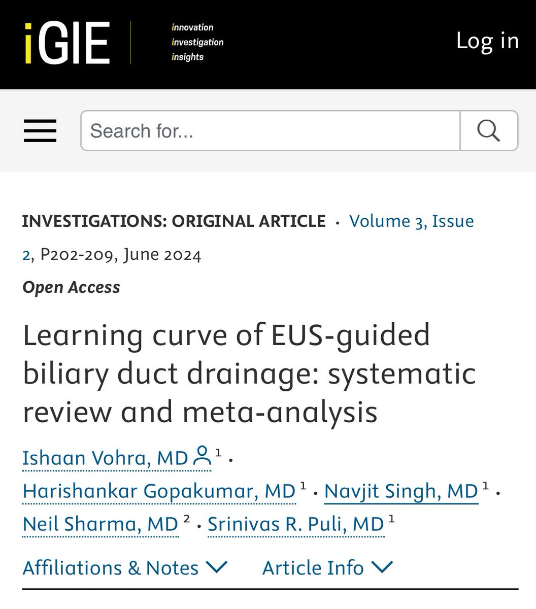 What is the learning curve for EUs-BD?
How long does an average procedure take? When do SAE lower?

See 👇for Author interview 
youtu.be/jeNBmnMII1U?si…

#GITwitter
#Endoscopy 
#MedEd
#Endoscopy