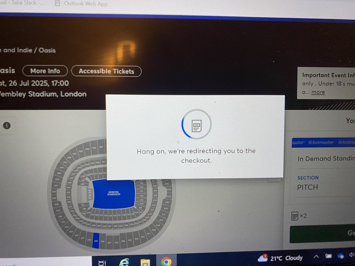 8 hours of my life I’m never getting back. Got to the end of the line only to be told I’m a bot. Despite buying many tickets from <a href="/TicketmasterUK/">ticketmasteruk</a> before. Absolute shambles. We need a law change. This is just stupid. #oasis #ticketmaster are the devil. How have we come to this?