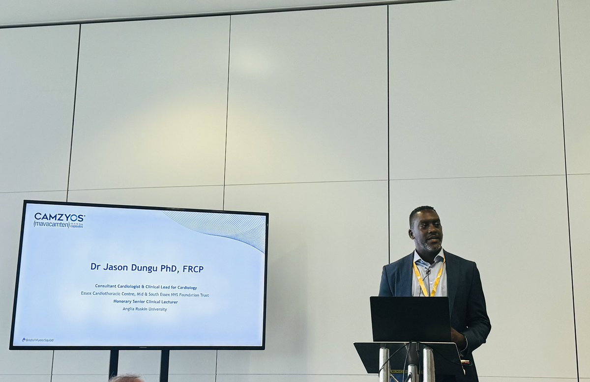 Dr H O Savage (@savodoc) on Twitter photo <a href="/drjasondungu/">Dr Jason Dungu PhD FRCP FESC</a> presenting data form the <a href="/EssexCTC/">EssexCTC</a> regarding Rx of patients with HCM with #Mavacamten <a href="/bmsnews/">Bristol Myers Squibb</a> #ESC2024 #London <a href="/drjasondungu/">Dr Jason Dungu PhD FRCP FESC</a> presenting data form the <a href="/EssexCTC/">EssexCTC</a> regarding Rx of patients with HCM with #Mavacamten <a href="/bmsnews/">Bristol Myers Squibb</a> #ESC2024 #London