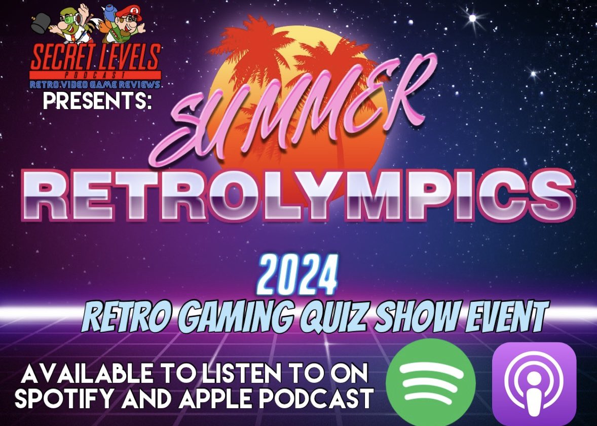 secretlevelspod's tweet image. The 2024 Summer Retrolympics are here!
This is a multiple choice retro gaming quiz show with 4 teams competing to see who is the most nerdiest!

Apple: podcasts.apple.com/us/podcast/sec…

Spotify: open.spotify.com/episode/13SYDP…