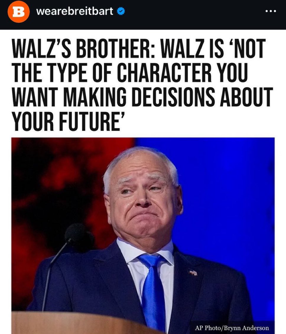 ProudElephantUS's tweet image. Even Tim Walz’s own brother hates him… 🤡