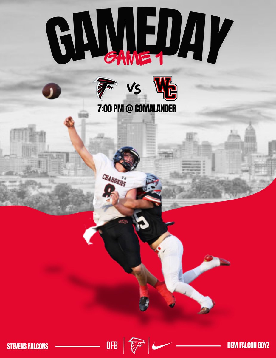 🗣️IT’S GAME DAY!

🆚 Churchill
🏈 7:00 PM
📍Comalander Stadium

#WeAreDFB | #DemFalconBoyz