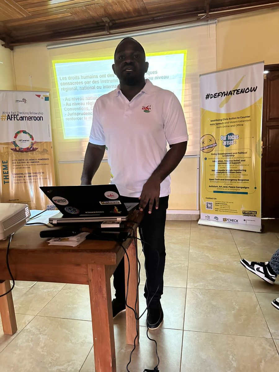 SalomonGraoson's tweet image. #BlogDay2024

Promoting Human Rights and Ethical Considerations in Content Creation: A Keynote by Thierry Didie Kuicheu, #ABC President, at the Digital Human Rights Workshop.

#DefyHateNow #DigitalSafeSpaces 
@Le_TDK